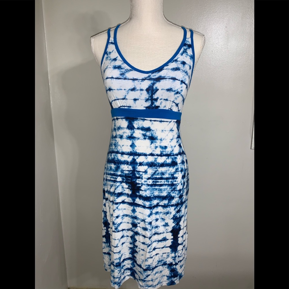 Dakini Strappy Sundress Blue/White Tie-Dye